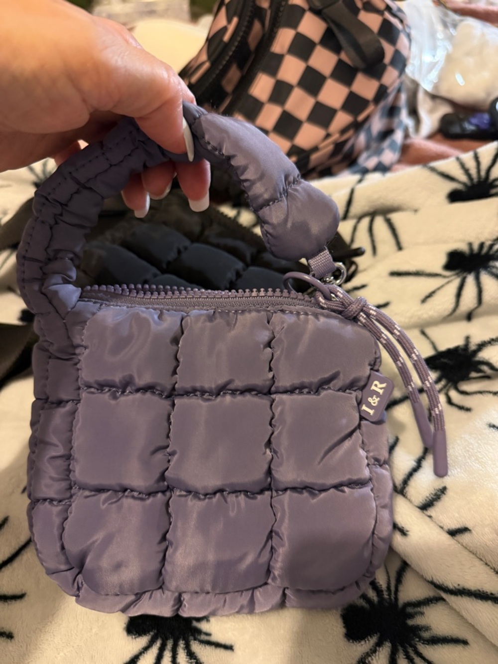 L& R Quilted Lavender Mini Tote - Women's Mini Bag
